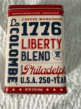 La Colombe 1776 Liberty Blend Coffee Tin - Red, White, Blue